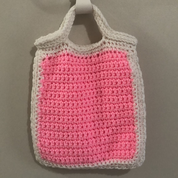 Hand made crochet purse with granny square and handles. - Picture 3 of 6
